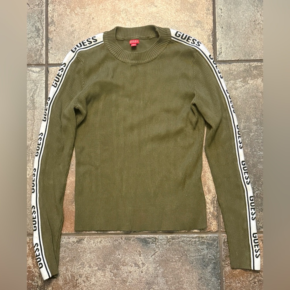GUESS Olive Green Women’s Knit Sweater - Picture 3 of 4